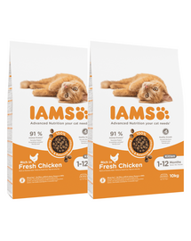 IAMS for Vitality Cicáknak friss csirkével 20 kg (2 x 10 kg)