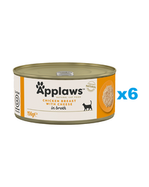 APPLAWS Cat Sajtos csirkemell húslevesben 6x156 g