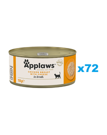 APPLAWS Cat Sajtos csirkemell húslevesben 72x156 g
