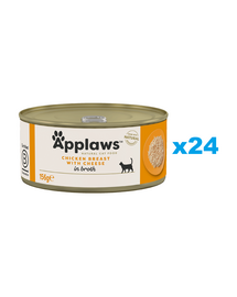 APPLAWS Cat Sajtos csirkemell húslevesben 24x156 g