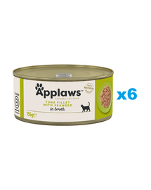 APPLAWS Cat Tonhal hínárral húslevesben 6x156 g