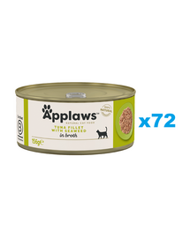 APPLAWS Cat Tonhal hínárral húslevesben 72x156 g