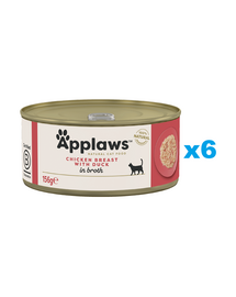 APPLAWS Cat Csirkemell kacsával húslevesben 6x156g