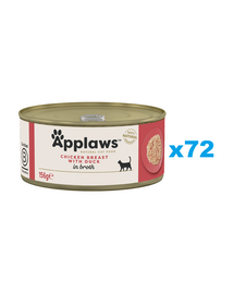APPLAWS Cat Csirkemell kacsával húslevesben 72x156g