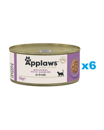 APPLAWS Cat Makréla és szardínia húslevesben 6x156 g