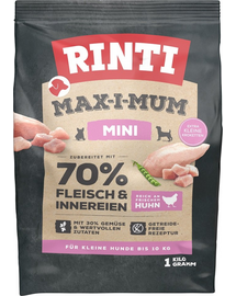 RINTI MAX-I-MUM Mini Adult Chicken csirkével kis fajták számára 1 kg