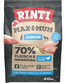 RINTI MAX-I-MUM Junior Chicken csirkével kölyökkutyáknak 4 kg