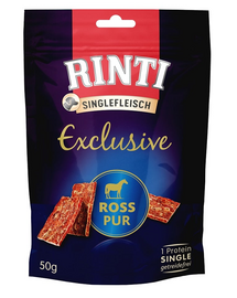 RINTI Singlefleisch Exclusive Snack Horse Lóhús csemege kutyáknak 50 g