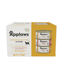 APPLAWS Applaws Cat Tin 12x156g Chicken Selection Broth Multipack