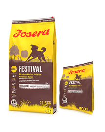 JOSERA Festival 12,5kg felnőtt, válogatós kutyáknak mártással + 900g INGYENES
