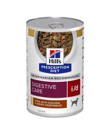 HILL'S Prescription Diet Canine i/d Digestive Care Stew csirkével és zöldségekkel 354 g konzerv
