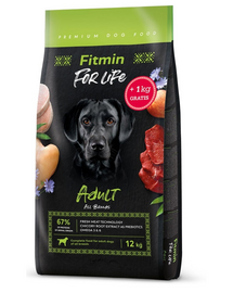 FITMIN Dog For Life Adult 12 + 1 kg egy felnőtt kutya számára