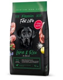 FITMIN dog For Life Lamb & Rice 12 + 1 kg