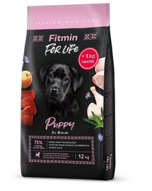 FITMIN Dog For Life Puppy kölyökkutyatáp 12 + 1 kg