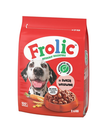 FROLIC Naturally Irresistible 2,6 kg félig teljes értékű teljes értékű eledel felnőtt kutyáknak friss marhahússal