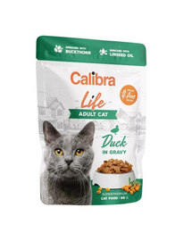 CALIBRA Cat Life Pouch Adult Duck in gravy 85 g kacsa szószban macskák számára