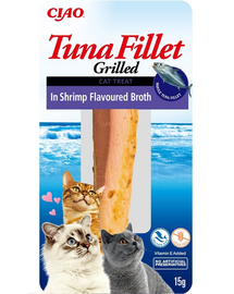 INABA Tuna fillet in shrimp broth 15g tonhalfilé garnélarákkal ízesített húslevesben macskáknak