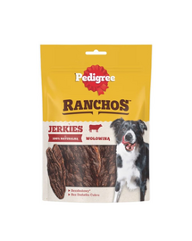 PEDIGREE Ranchos Jerkies 180g gabonamentes kiegészítő eledel felnőtt kutyáknak marhahússal