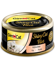 GIMCAT Shiny Cat Filet Chicken in Bulion 70 g csirkehússal húslevesben