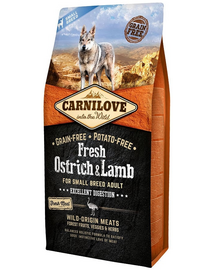 CARNILOVE Fresh Adult small breed strucc és bárány 6 kg