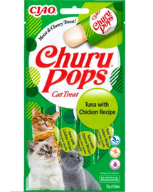 INABA Churu Pops Tuna & Chicken 4x15g tonhallal és csirkével macskáknak