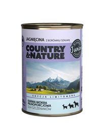 COUNTRY&NATURE Junior Gabonamentes kölyökkutyatáplálék bárányhússal 400 g