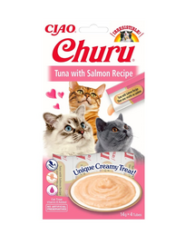 INABA Churu Cat krémes tonhal és lazac macskaeledel 56 g
