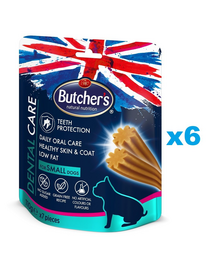 BUTCHER'S Fogápolás kistestű kutyáknak 6x110g denstist csemegék kistestű fajtáknak