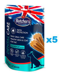 BUTCHER'S Dental Care for Large Dogs 5x270g denstist csemegék nagytestű kutyáknak