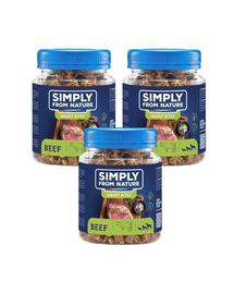 SIMPLY FROM NATURE Smart Bites Marhahús edzők kutyáknak 3x130 g