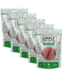 SIMPLY FROM NATURE Meat Strips Húsos kacsacsíkok kutyáknak 5x80 g