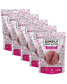 SIMPLY FROM NATURE Meat Strips Libahús csíkok kutyáknak 5x80 g