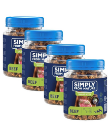 SIMPLY FROM NATURE Smart Bites Marhahús edzők kutyáknak 4x130 g
