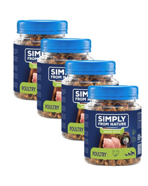 SIMPLY FROM NATURE Smart Bites Baromfi kiképzők kutyák számára 4x130 g