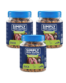 SIMPLY FROM NATURE Smart Bites Kacsa tréner kutyáknak 3x130 g