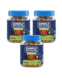 SIMPLY FROM NATURE Smart Bites Lóhúskiképzők kutyák számára 3x130 g
