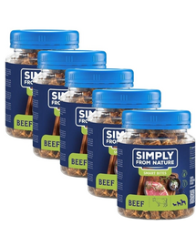 SIMPLY FROM NATURE Smart Bites Marhahús edzők kutyáknak 5x130 g