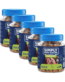 SIMPLY FROM NATURE Smart Bites Kacsa tréner kutyáknak 5x130 g