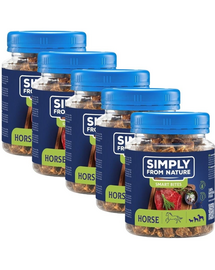 SIMPLY FROM NATURE Smart Bites Lóhúskiképzők kutyák számára 5x130 g