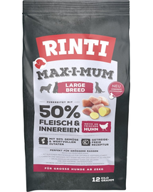 RINTI MAX-I-MUM Large Breed Chicken csirkével nagytestű fajtáknak 12kg