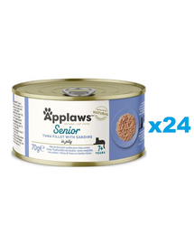 APPLAWS Cat Senior Tonhalfilé szardíniával zselében 6x70 g