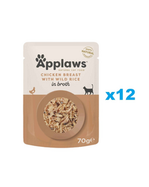 APPLAWS Cat Csirkemell vadrizzsel húslevesben 12x70 g