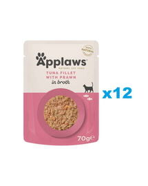 APPLAWS Cat Tonhalfilé garnélarákkal húslevesben 12x70 g