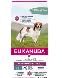 EUKANUBA Daily Care S-XL Adult Kacsa 12 kg monoproteines eledel felnőtt kutyák számára