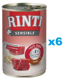 RINTI Sensible Marhahús rizzsel 6x400 g