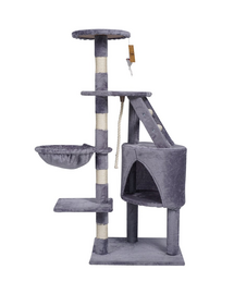 KATIDO Magas macskakaparófa 118 cm szürkéskék
