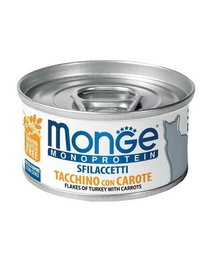 MONGE Monoprotein Cat pulyka és sárgarépa 80g