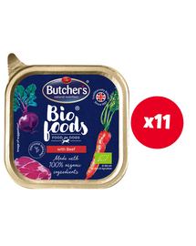 BUTCHER'S BIO foods marhahús 11 x 150 g kutyapástétom