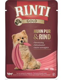 RINTI Chicken Pure&Beef Mini csirke és marhahús kistestű fajtáknak 100 g
