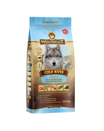 WOLFSBLUT Cold River Adult száraz kutyatáp pisztránggal és édesburgonyával 12,5 kg